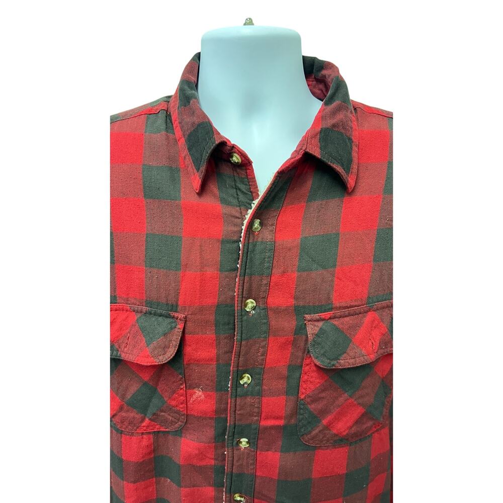 🪵 David Taylor Buffalo Plaid Flannel Jacket Sherpa Lined Men’s L - Picture 2 of 5